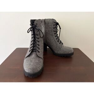 Metaphor Tinley Lace-Up Block Heel Boots, Size 8